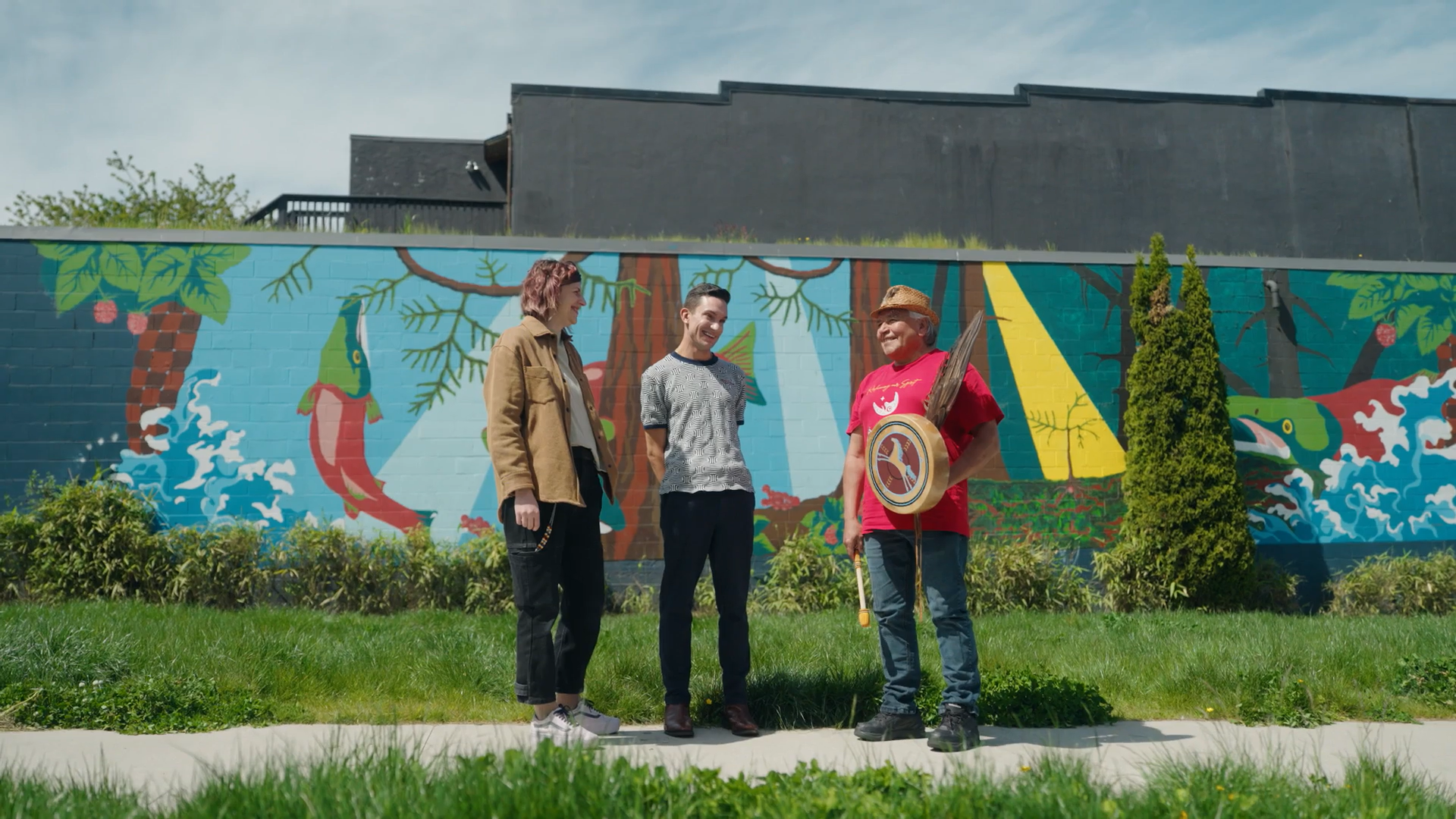 Rory, Matt, and Elder Bruce outside of Doris Fox Lelum